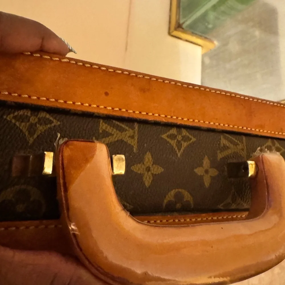 Louis Vuitton Brown and Tan Monogram Briefcase